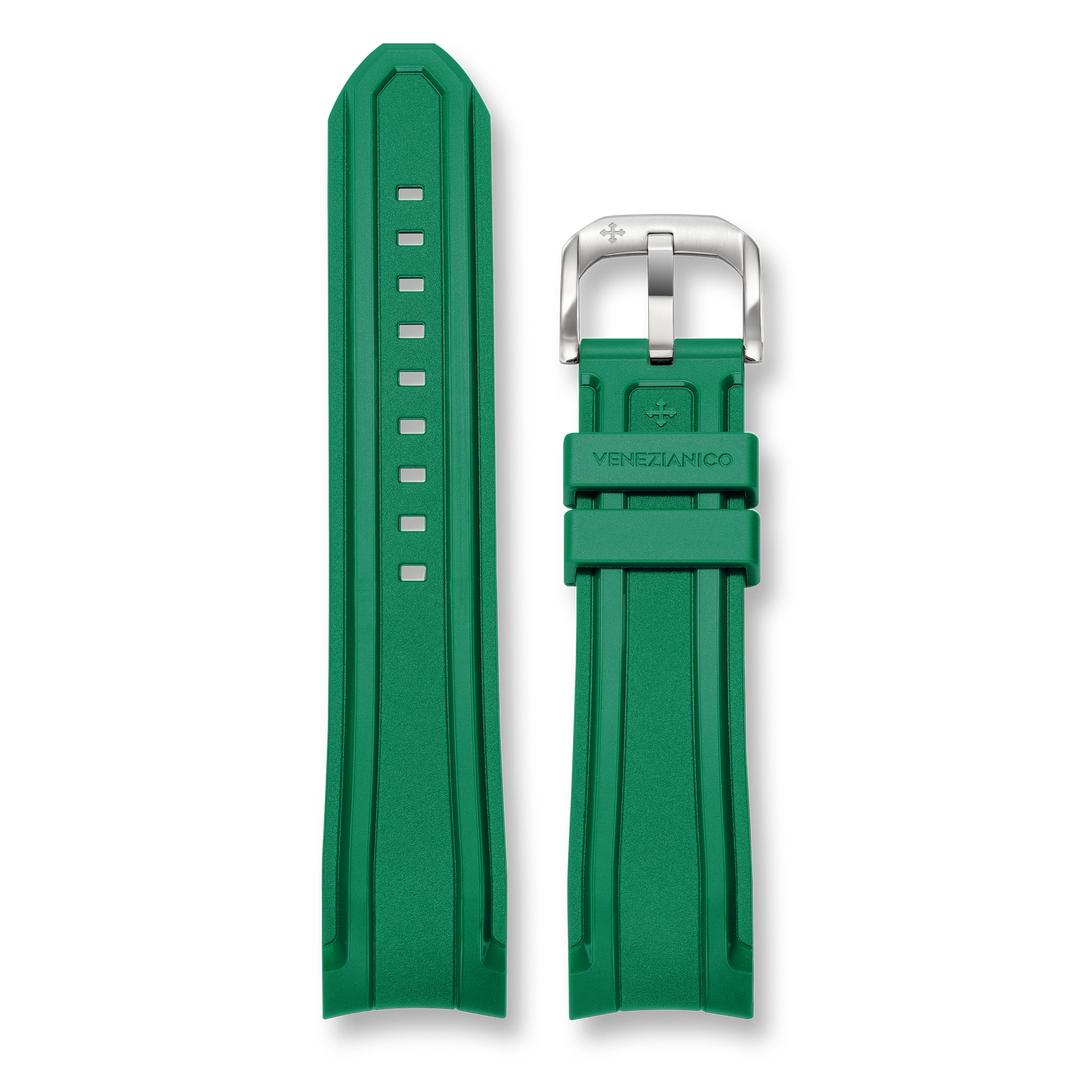 Venezianico Integrerad grön gummirem 22mm