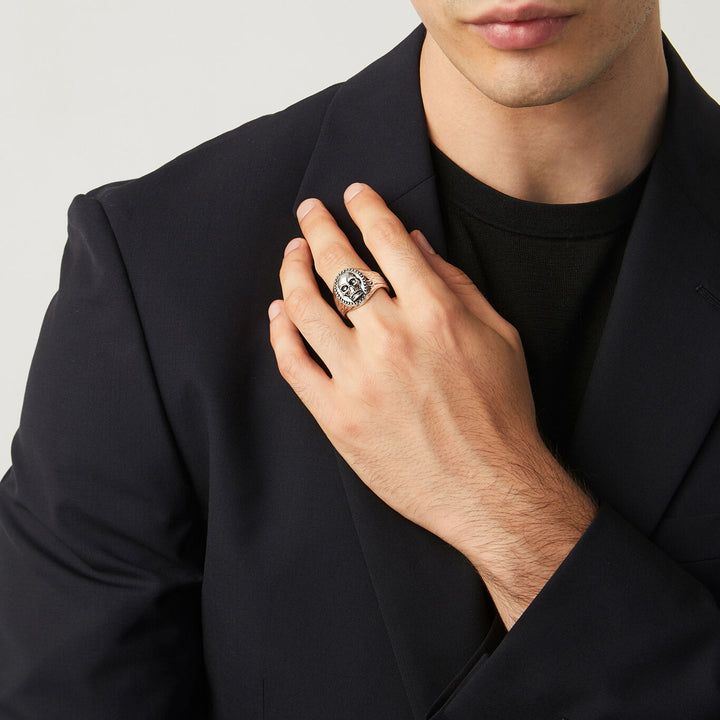 Stříbrný prsten s lebkou Giovanni Raspini 11325/21