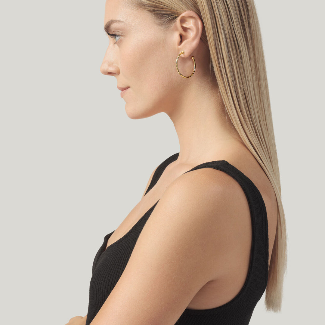 Giovanni Raspini Axis Ohrringe aus vergoldetem Silber 12495