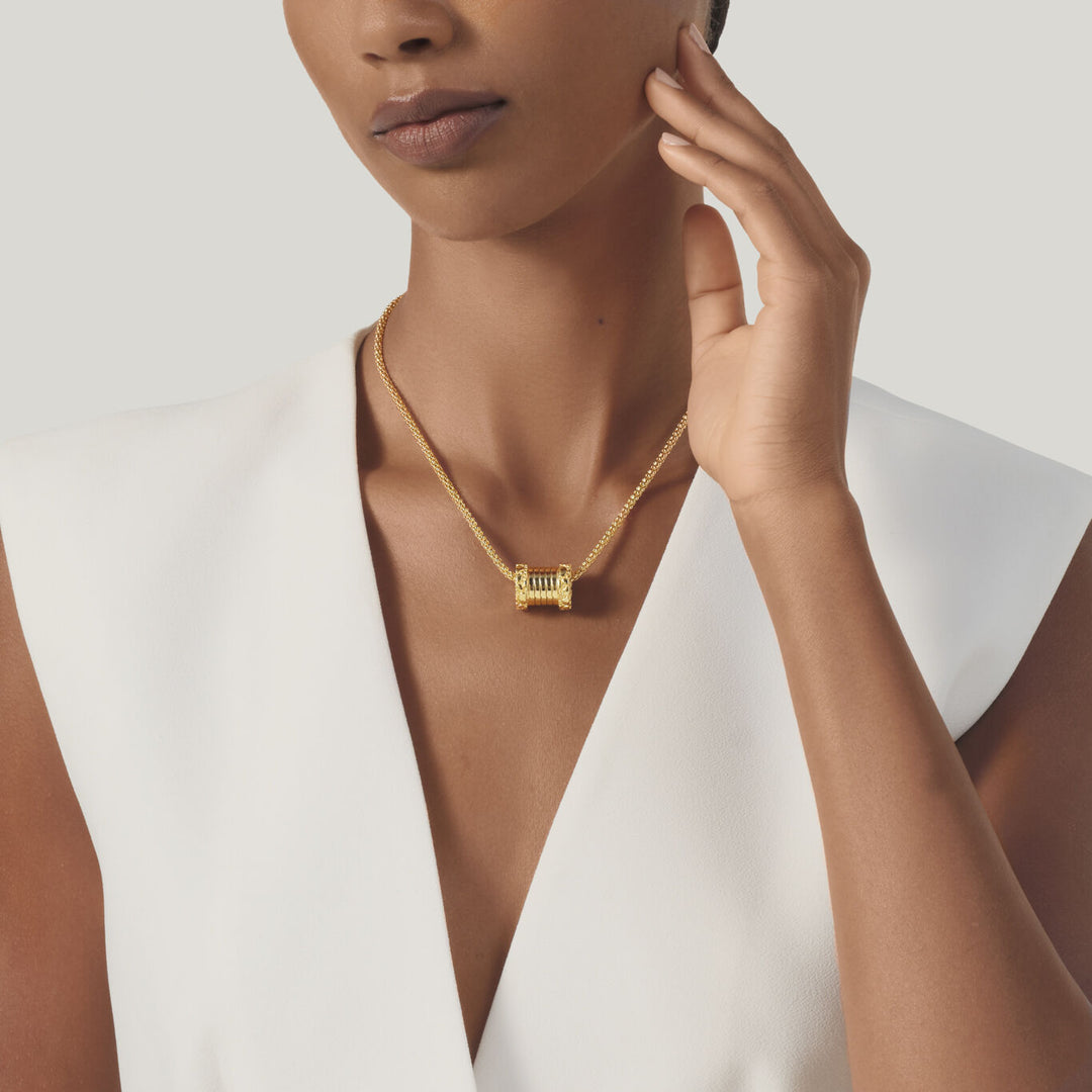 Giovanni Raspini kis tubigas croco nyaklánc 18 kt aranyozott 925 ezüst nyaklánc 12541