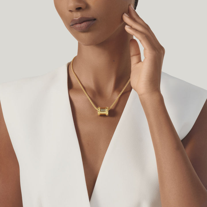 Giovanni Raspini kis tubigas croco nyaklánc 18 kt aranyozott 925 ezüst nyaklánc 12541