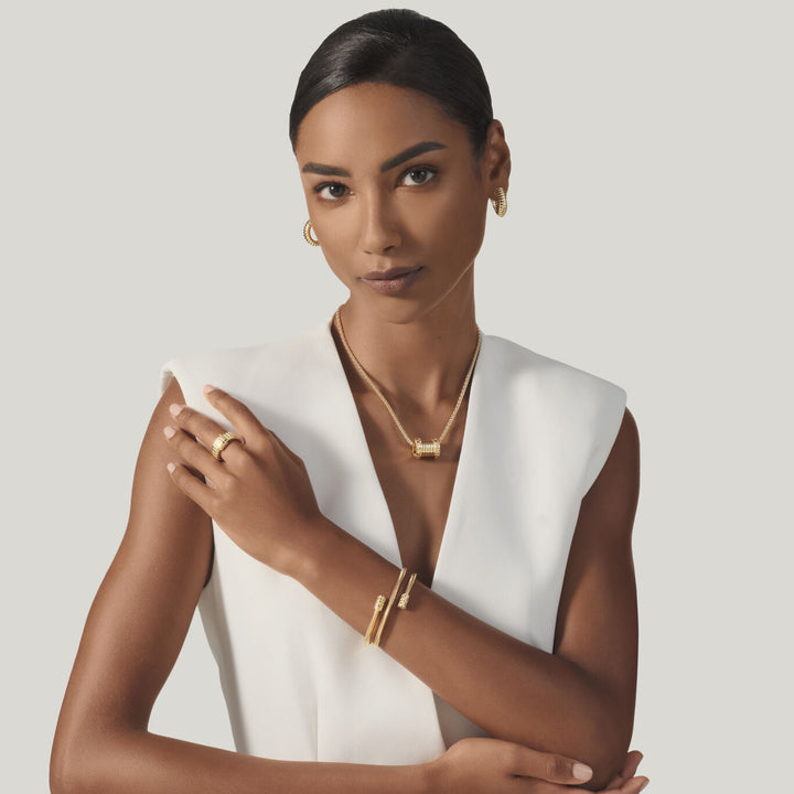 Giovanni Raspini kis tubigas croco nyaklánc 18 kt aranyozott 925 ezüst nyaklánc 12541