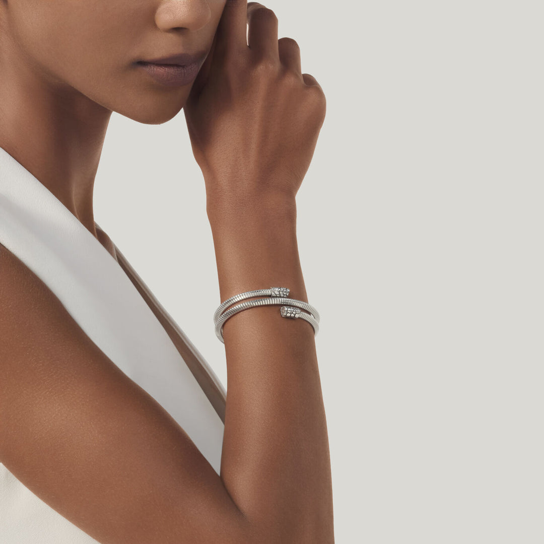 Giovanni Raspini pulseira pequena dupla croco tubegas pulseira prata 925 12538