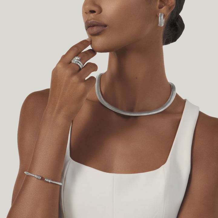 Giovanni Raspini kleines Kroko-Tubegas-Armband 925er Silberarmband 12539