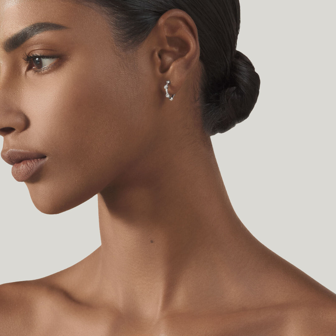 Giovanni Raspini small satellite earrings Earrings in 925 silver and zircons 12551