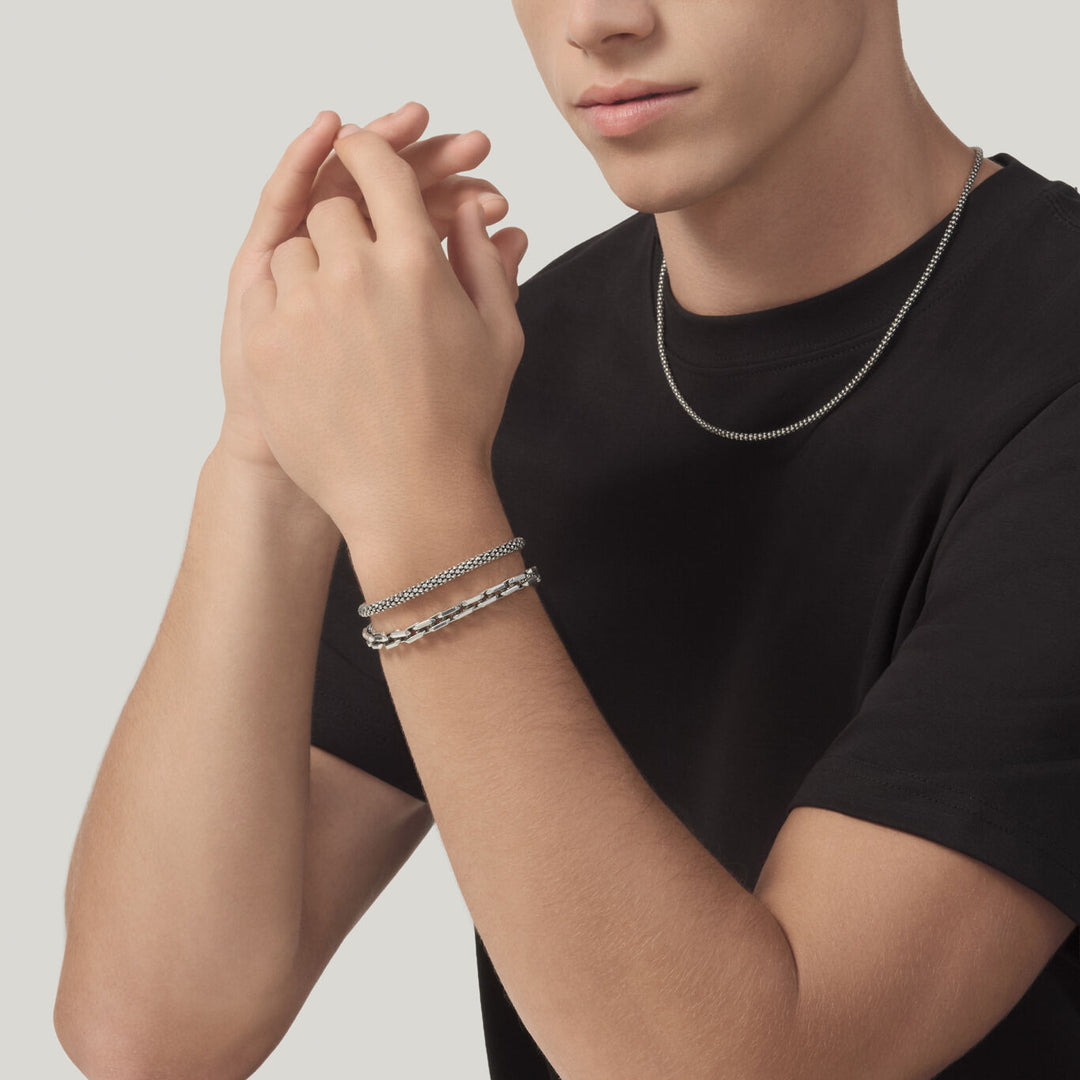 Giovanni Raspini βραχιόλι με σύνδεσμο οκτάγωνο 925 Ασημένιο βραχιόλι 12581