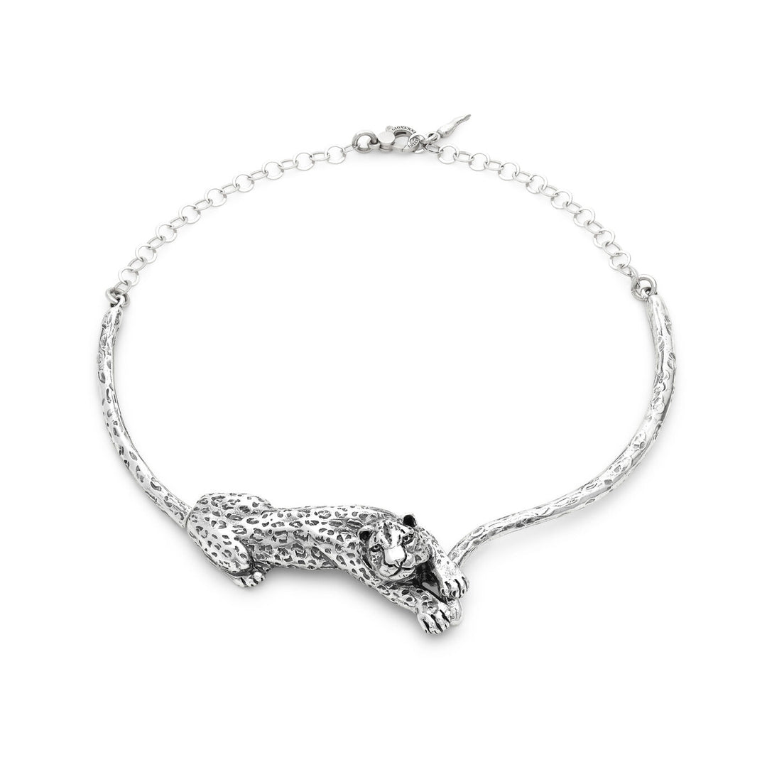 Collar de leopardo Giovanni Raspini Collar de plata 925 12586