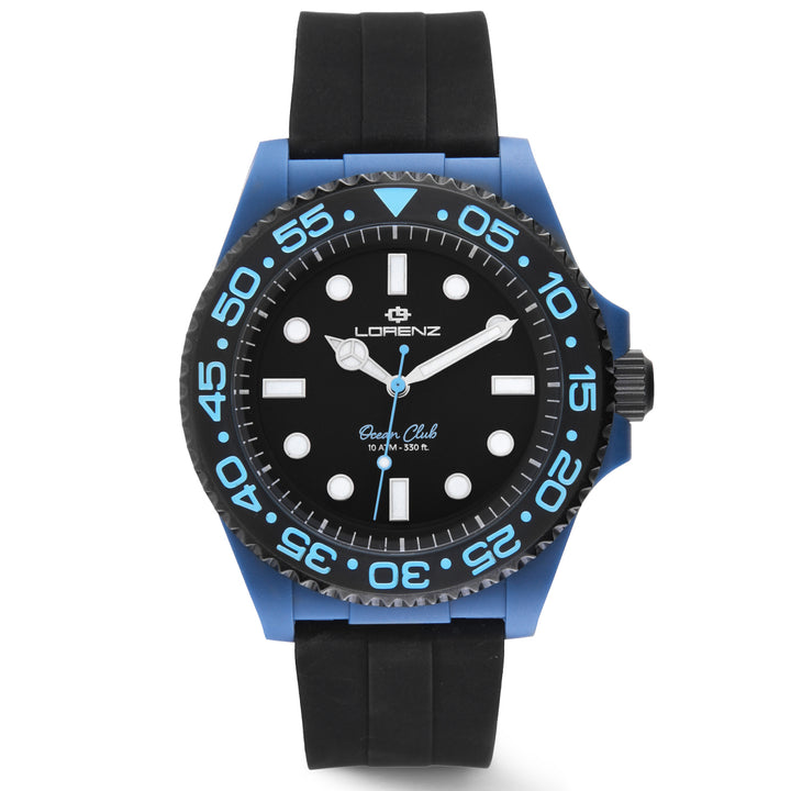 Ceas de cuarț negru Lorenz Ocean Club Blue Lagoon 40 mm 030268BB
