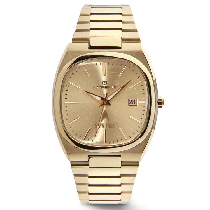 Lorenz STAR TREK Command horloge 40x36 mm groen kwartsstaal goud PVD-afwerking 030287KK