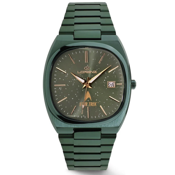 Montre Lorenz STAR TREK Klingon 40x36 mm acier quartz vert finition PVD vert 030287KL