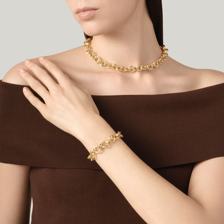 Giovanni Raspini petit collier pueblo collier plaqué or 18 ct N0064