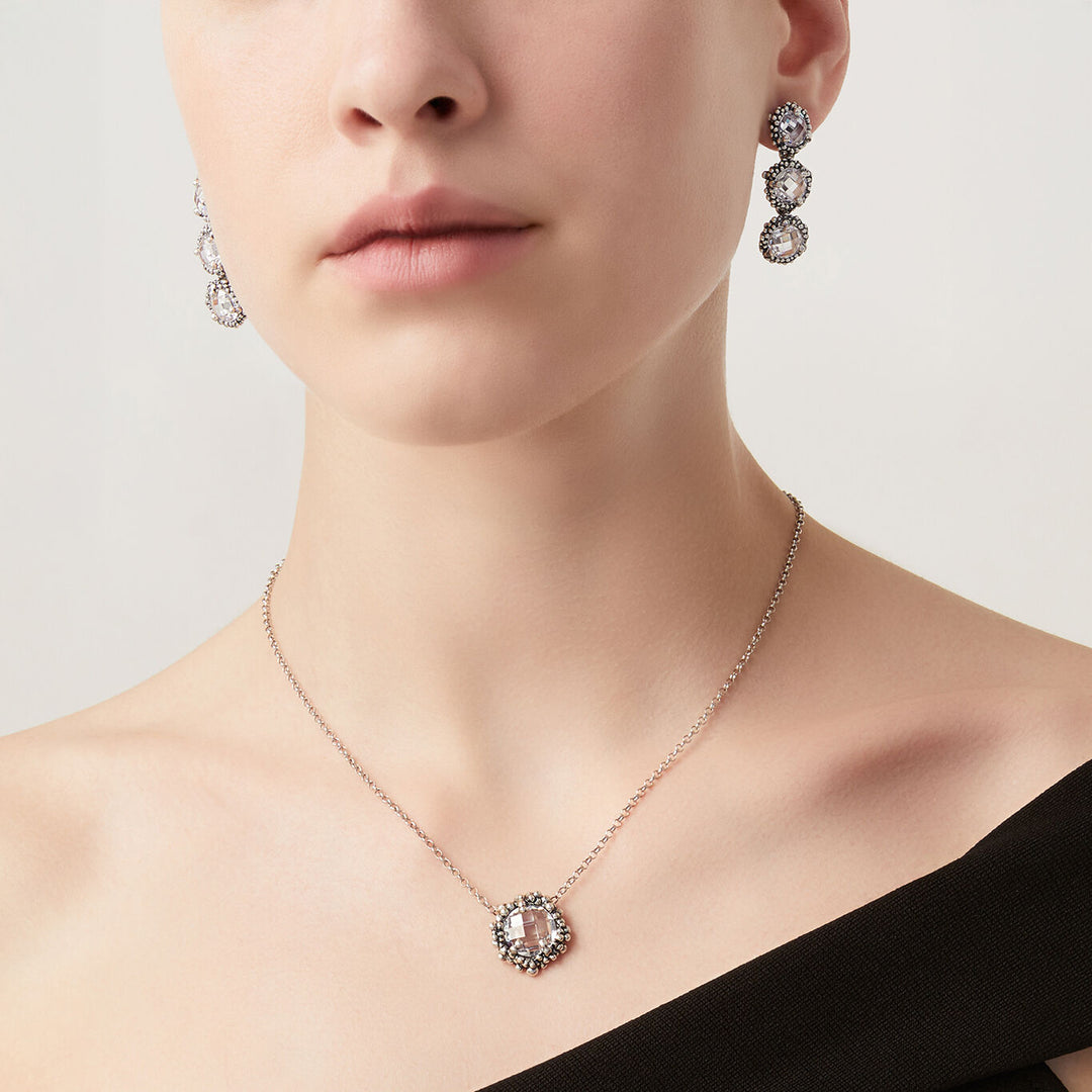 Zestaw Giovanni Raspini połysk Naszyjnik i kolczyki ze srebra 925 i cyrkonii X01614