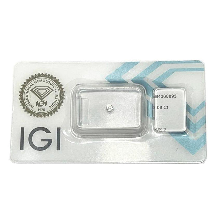 IGI diamant v blistru certifikovaný briliantový brus 0,08ct barva G čistota VVS 2 - Capodagli 1937