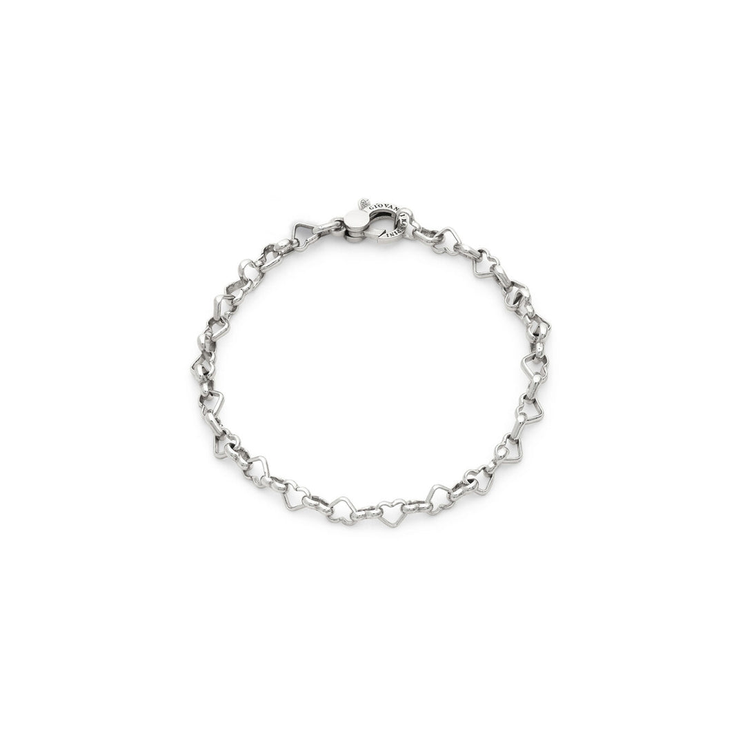 Pulsera de cadena de corazón Giovanni Raspini Pulsera de plata 925 12619
