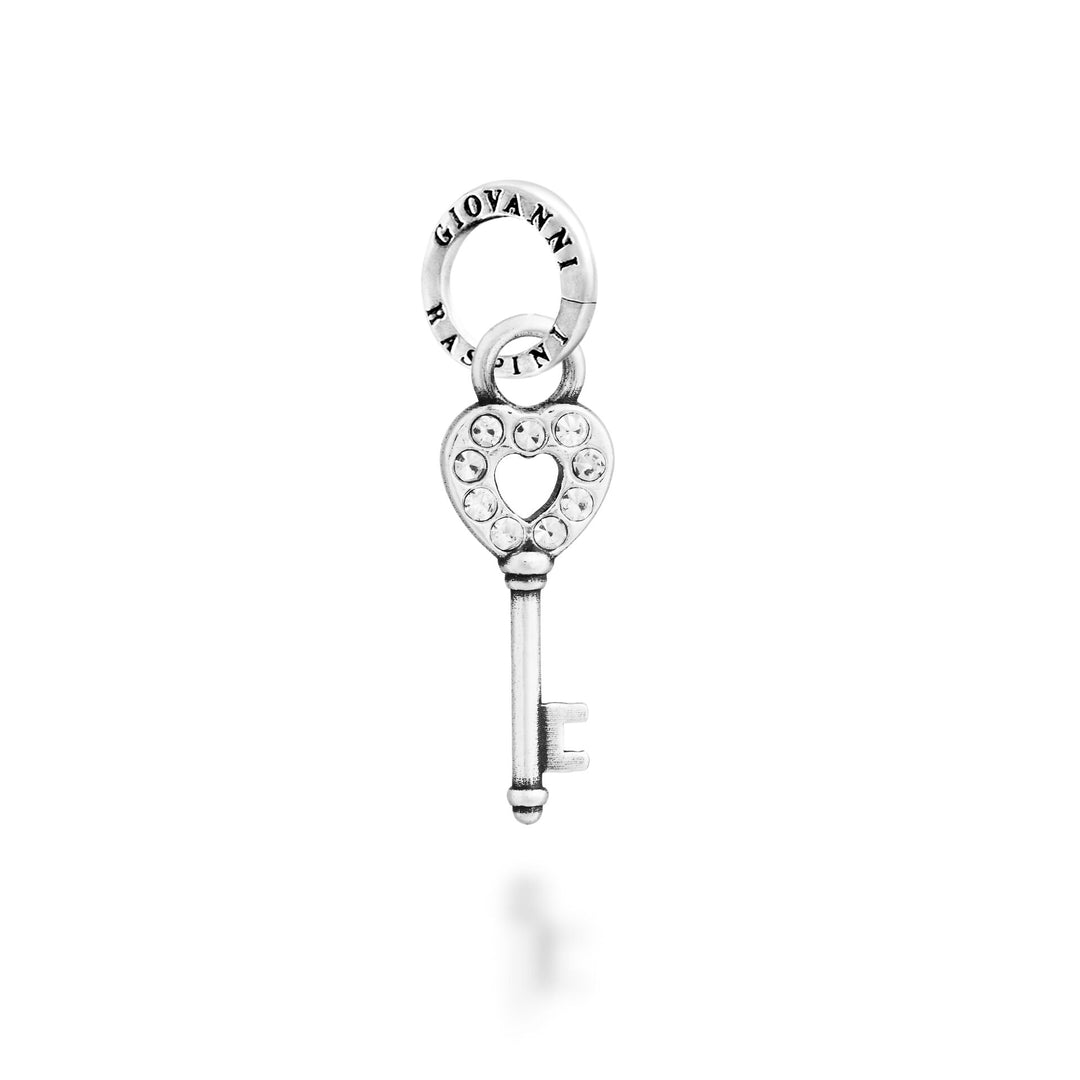 Giovanni Raspini Crystal Key Charm - Sølv og zirkon charm - 12752