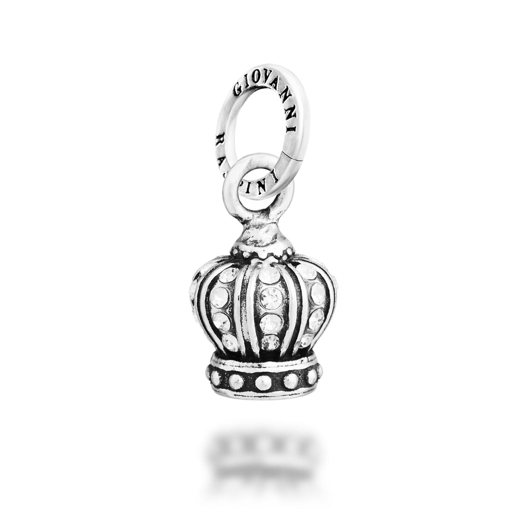 Giovanni Raspini Crystal Crown Charm - Ezüst és cirkon bűbáj - 12758