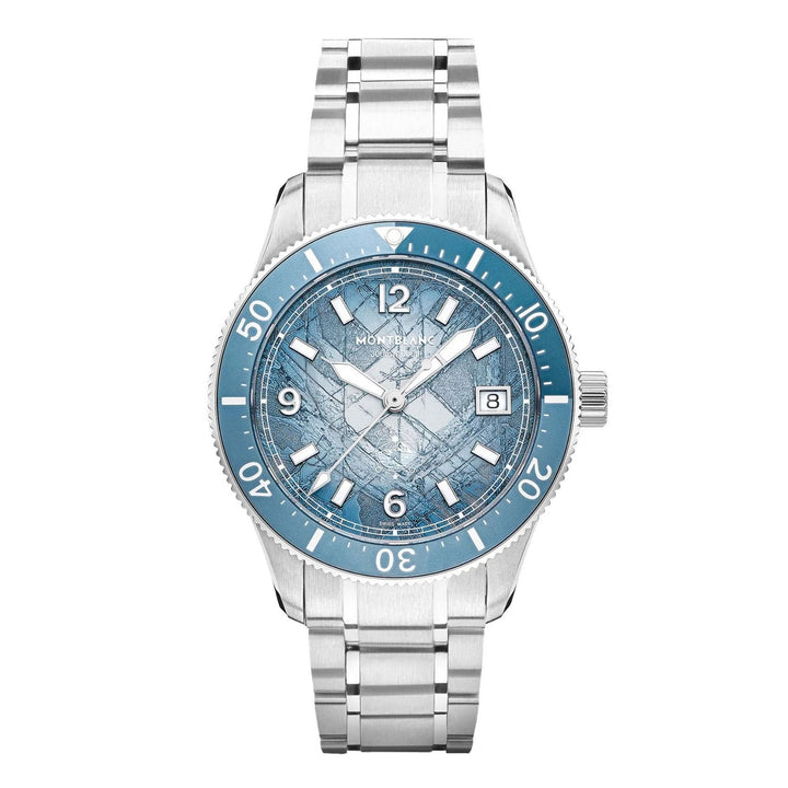Montblanc ur Iced Sea Automatic Date 0 Oxygen 38mm blå automatisk stål 134022