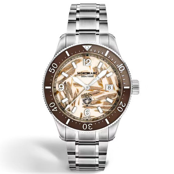 Montblanc ur Iced Sea Automatic Date 0 Oxygen Limited Edition 700 styk 41mm beige automatisk stål 137211