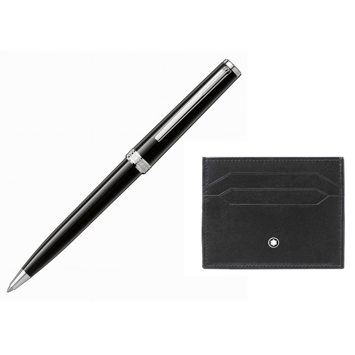 Zestaw Montblanc Pix Ball i uchwyt na karty kredytowe 6 cm3 Meisterstuck czarny 137793