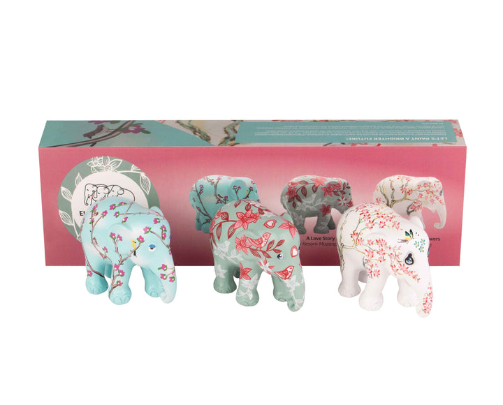 Elephant Parade multipack norsuja The Beauty of Blossom - Blossom & Birds + rakkaustarina + sata kukkaa