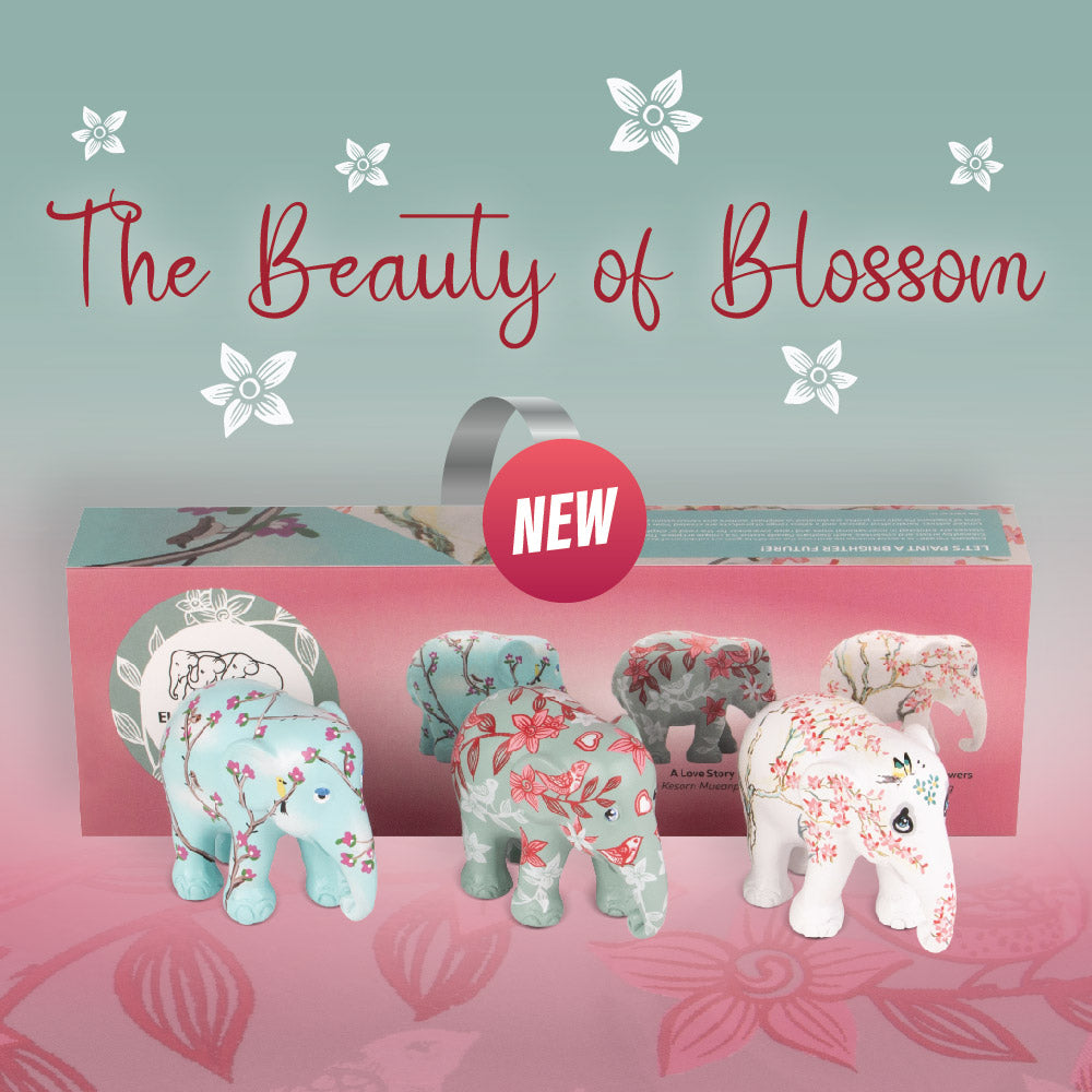 Elephant Parade multipack norsuja The Beauty of Blossom - Blossom & Birds + rakkaustarina + sata kukkaa