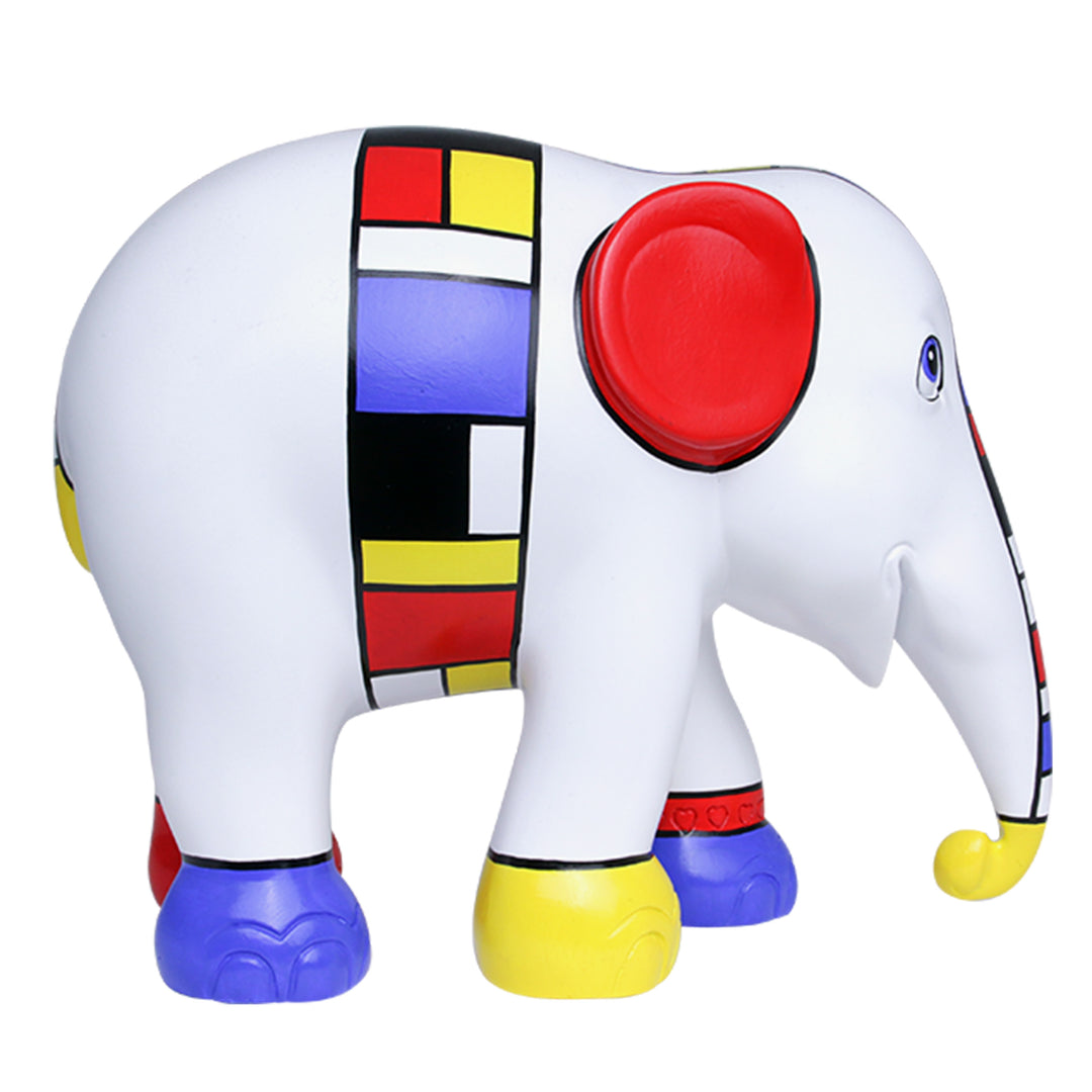 Elephant Parade Mondriaan a traversé mon esprit 15 cm Édition limitée 3000 MONDRIAAN a traversé mon esprit 15