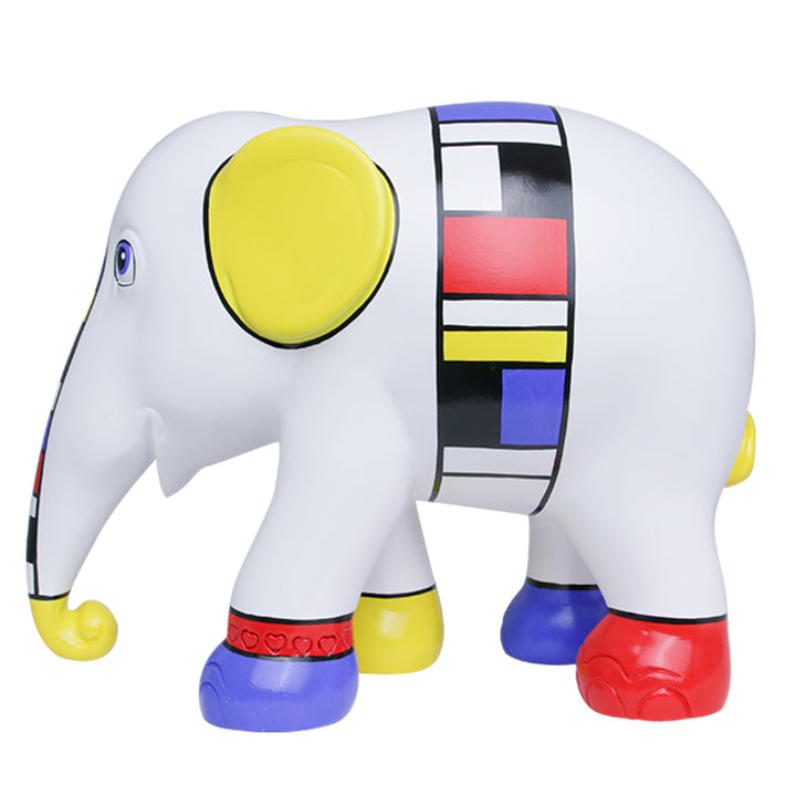 Elephant Parade Mondriaan a traversé mon esprit 15 cm Édition limitée 3000 MONDRIAAN a traversé mon esprit 15