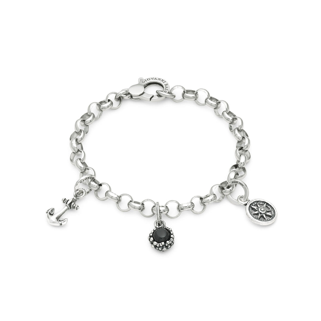 Giovanni Raspini Bracciale La Mia Guida - Bracciale in Argento 925 e onice - X01401
