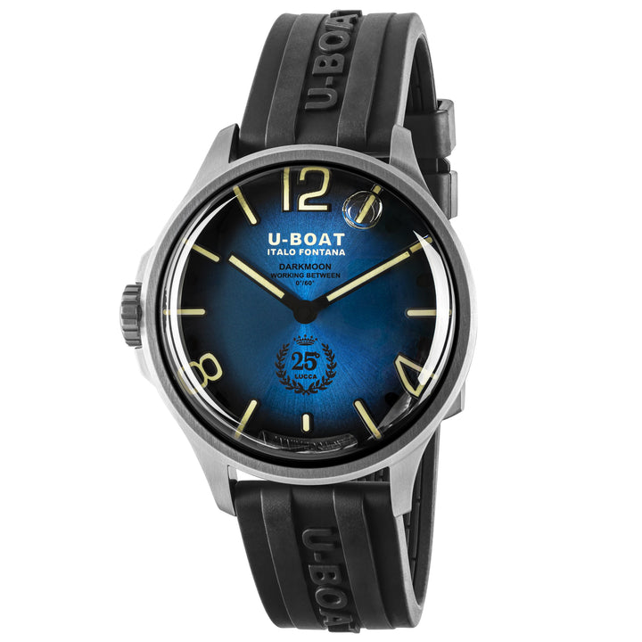 U-BOAT-Uhr Darkmoon 25° Limited Edition SS Blue Soleil 46 mm blauer Quarzstahl 2029