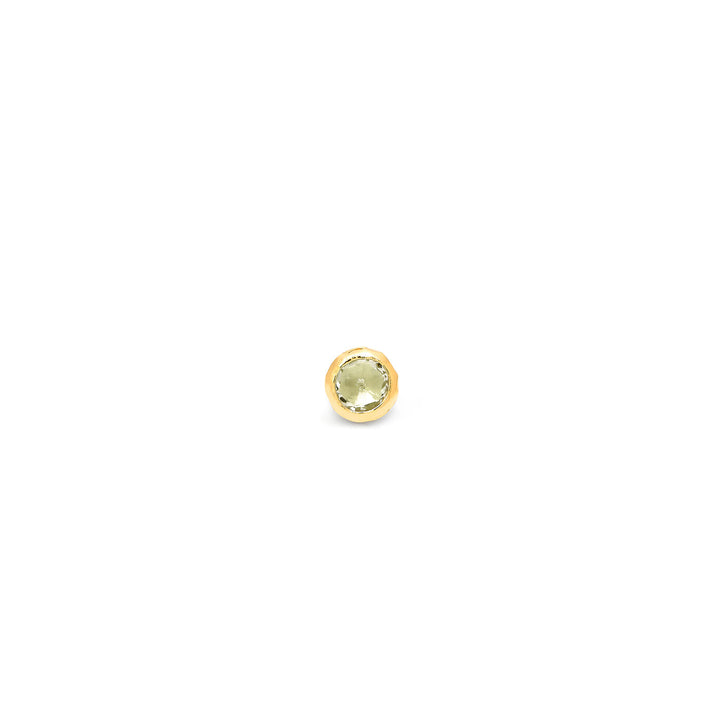 Giovanni Raspini cercei bucla mici verde lime cercei argint placat cu aur de 18 kt cu cristale verde lime 12136/1
