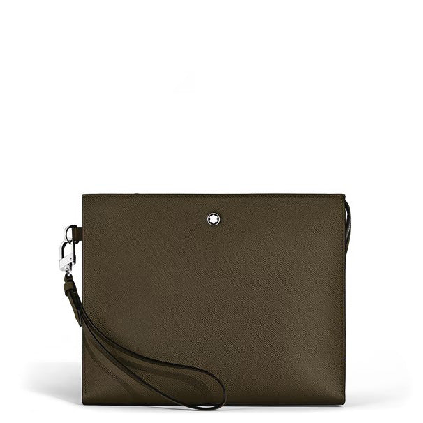 Montblanc Sartorial Kaki bőr kuplungtáska 221566