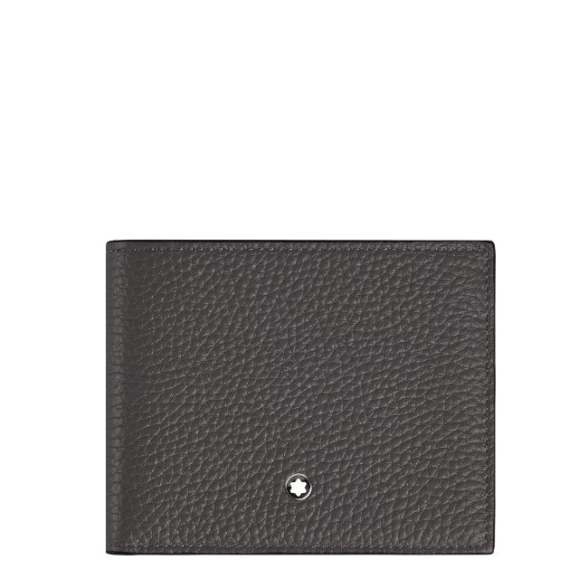 Montblanc 6-ficka plånbok i läder smidd järn 223013