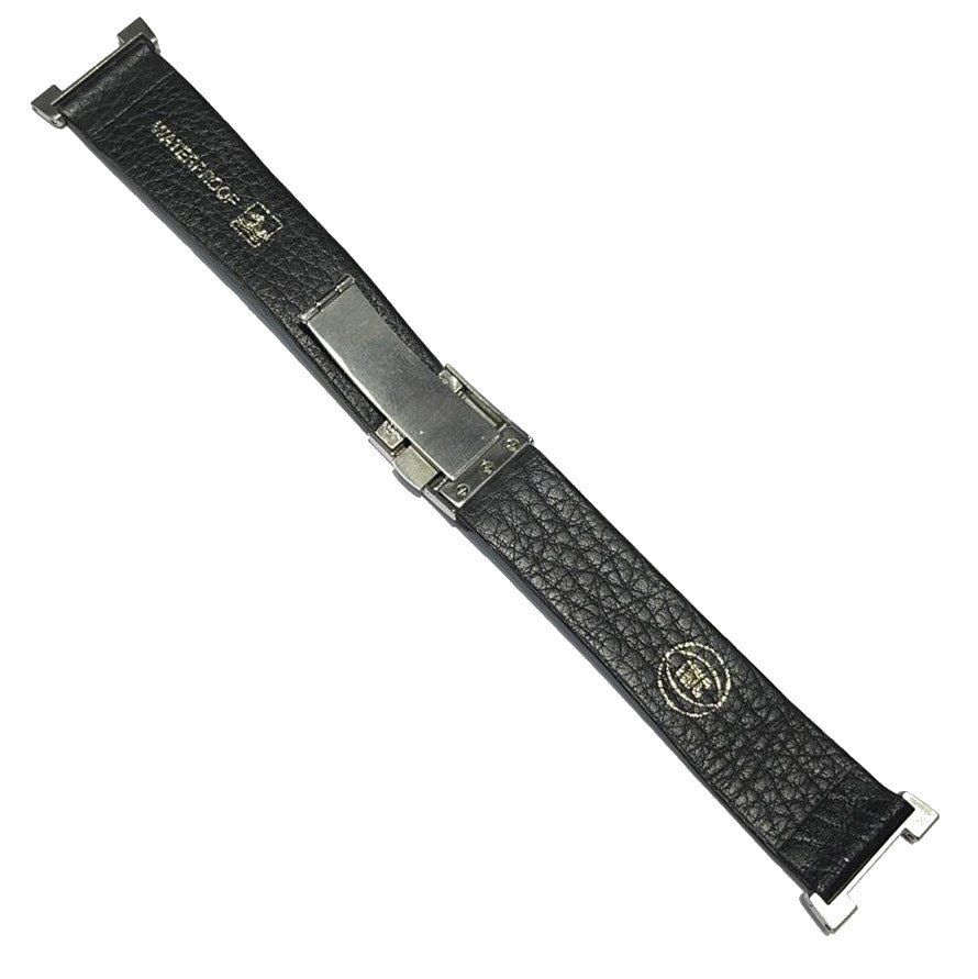 Pulseira de couro IWC completa com fivela de implantação e acessórios de aço para IWC Ingenieur grande IWAC Ingenieur G