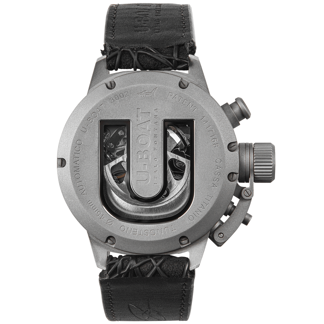 U-BOAT kello Classic 45 Titanium Tungsten Grey 45mm harmaa automaattinen titaani 3002