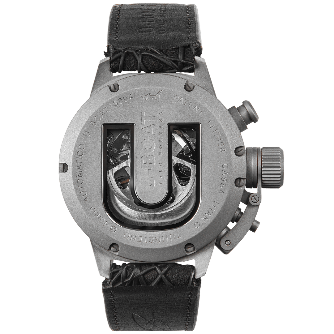 U-BOAT óra Classic 45 Titanium Tungsten Black 45mm automata fekete titán 3004