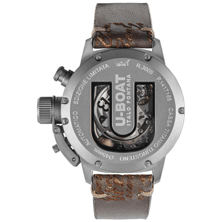 U-BOAT óra Classic 45 Titanium Tungsten Black Right 45mm automata fekete titán 3005