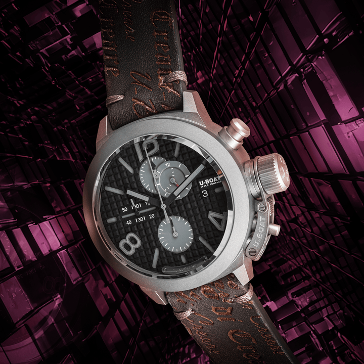 U-BOAT óra Classic 45 Titanium Tungsten Black Right 45mm automata fekete titán 3005