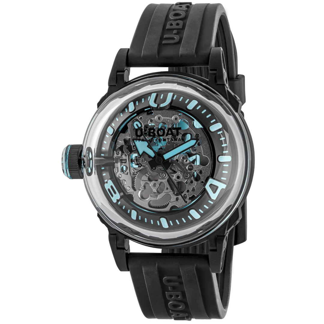 U-BOAT ur U-65 44mm turkis automatisk stål sort PVD finish 3348