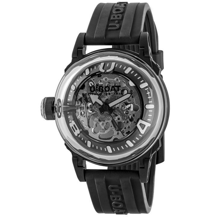 Reloj U-BOAT U-65 44mm blanco automático acero acabado PVD negro 3349