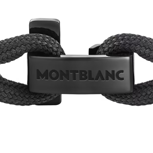 Montblanc Náramek Montblanc se zapínáním ve tvaru T černý velikost S 130860 60