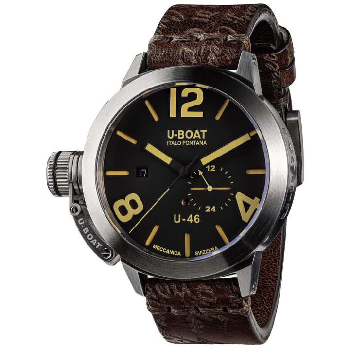U-BOAT Klassisk ur U-46 46mm sort automatisk stål 4646