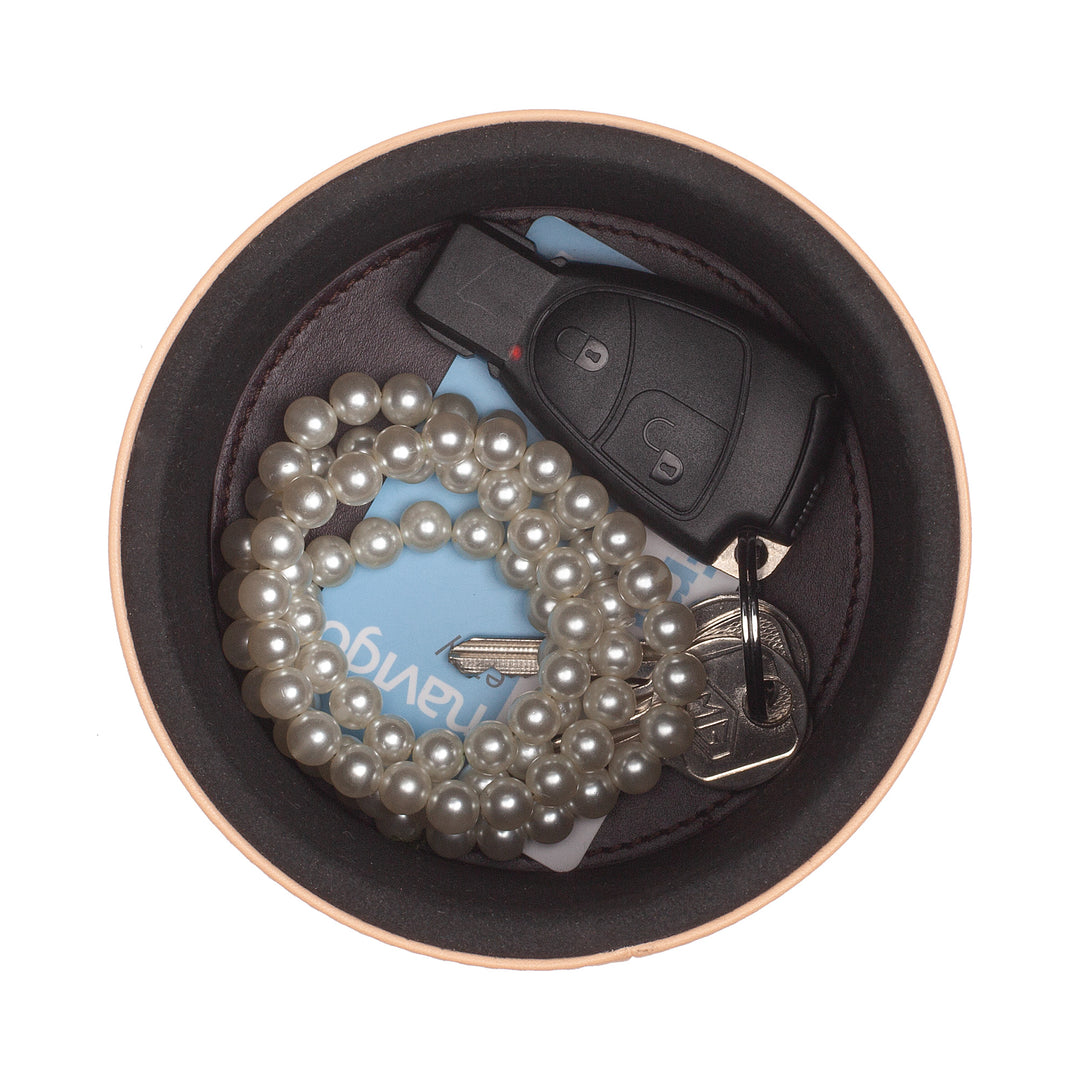 DUDU Design Glas mit Deckel für den Home-Office-Schreibtisch 11 x 14 cm, mehrfarbige Ablageschale, vielseitiger Taschenentleerer