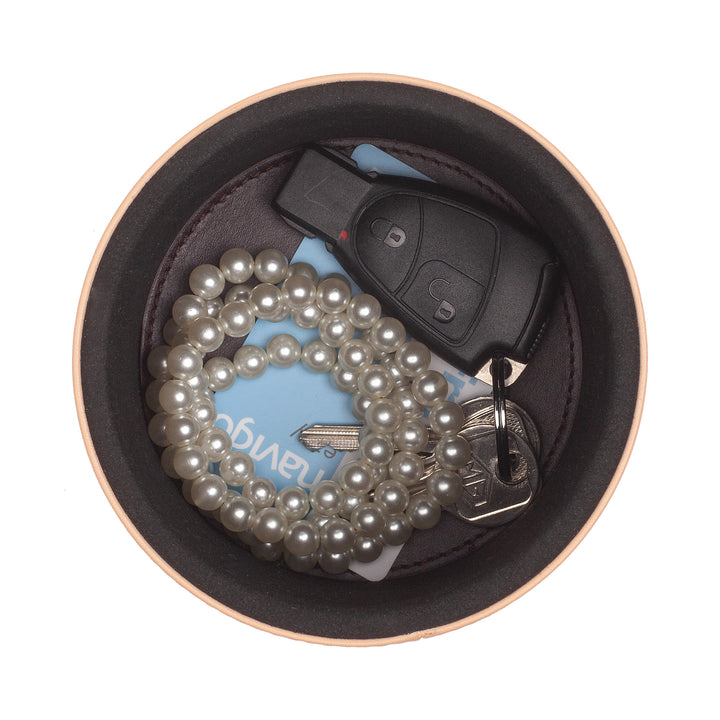 DUDU Design Glas mit Deckel für den Home-Office-Schreibtisch 11 x 14 cm, mehrfarbige Ablageschale, vielseitiger Taschenentleerer