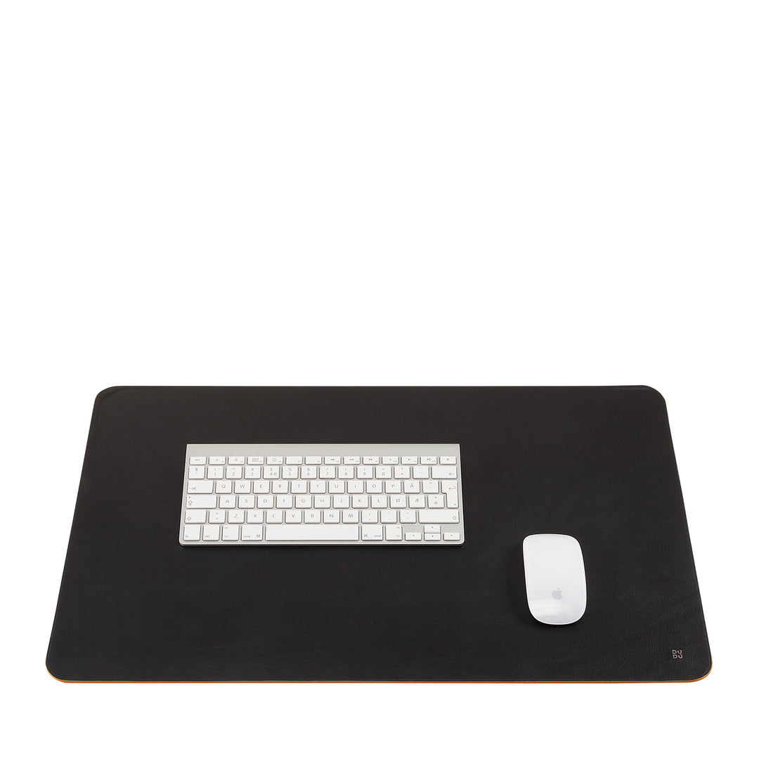 DUDU Office Desk Pad in Two-Tone Leather CM 61x40, Double-Side Rollable, Soft Non-Slip Without Seams