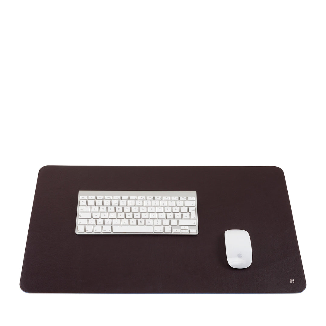 DUDU Office Desk Pad in Two-Tone Leather CM 61x40, Double-Side Rollable, Soft Non-Slip Without Seams