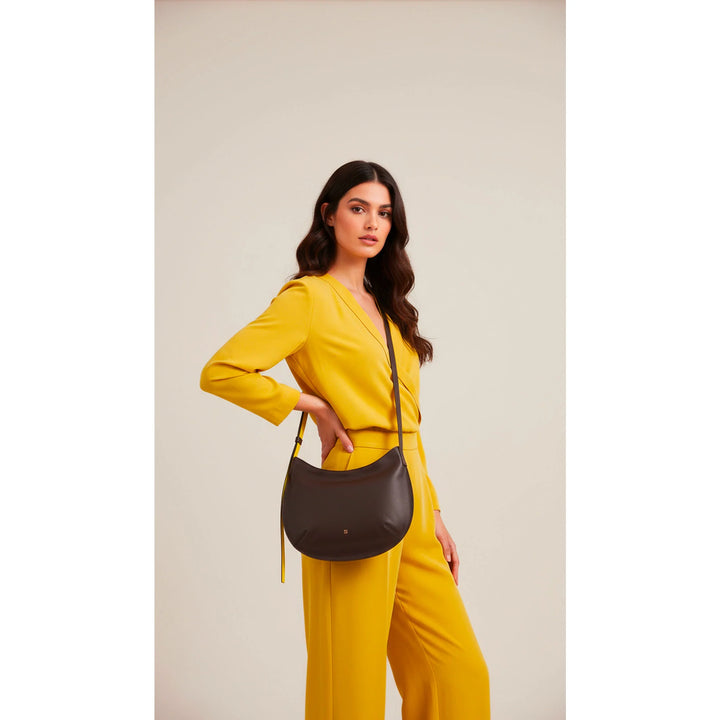 DUDU közepes női puha válltáska valódi bőrből, Hobo táska állítható vállpánttal, válltáska cipzárral