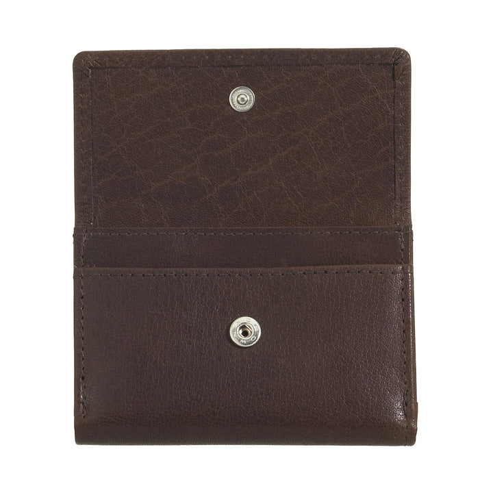 Nuvola Pele Carteira Pequena Masculina em Couro de Búfalo Trifold com Porta-Moedas, Porta-Notas e Porta-Moedas
