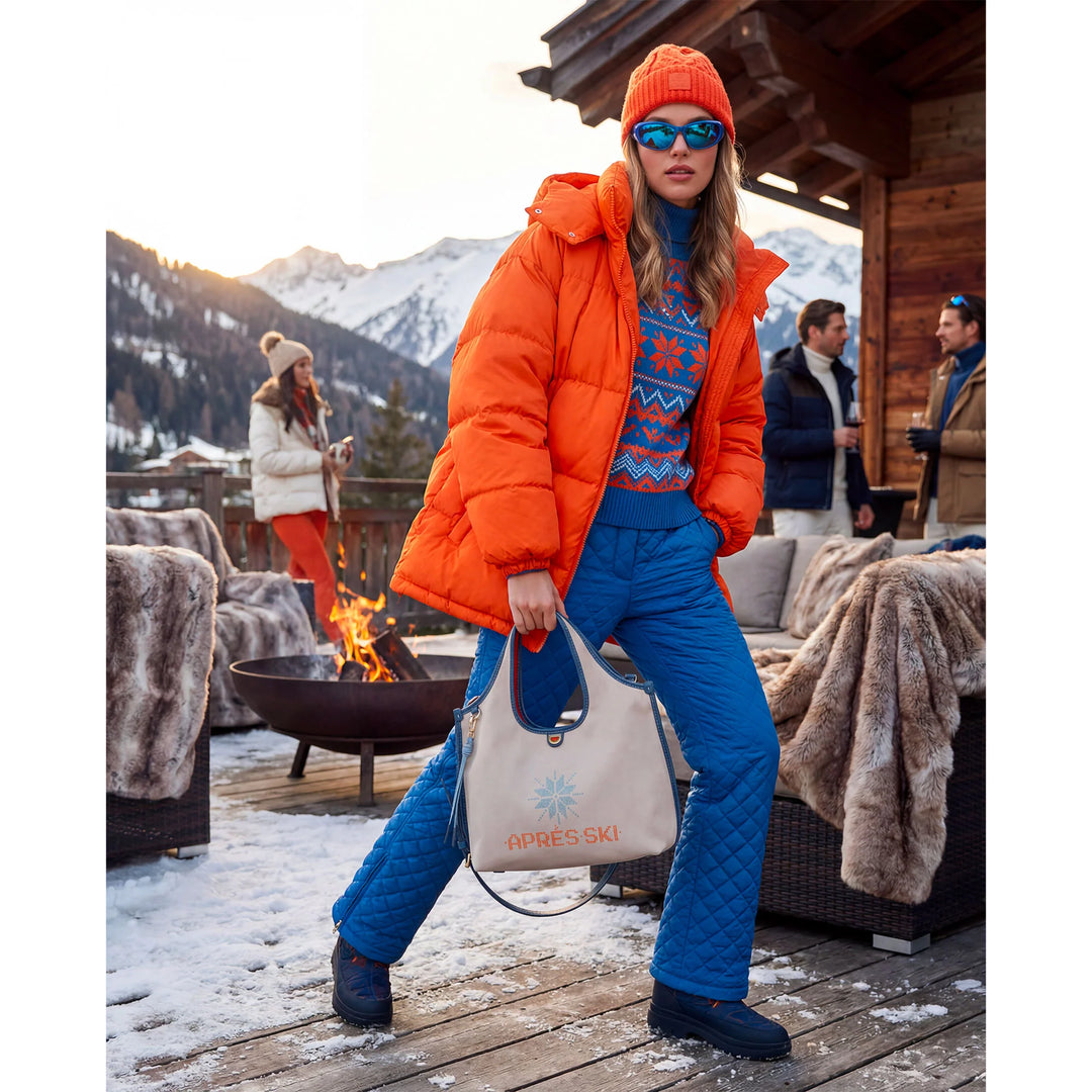 DUDU skuldertaske til kvinder i nylon og læder afterski - letvægts shopper mellemstørrelse med justerbar skulderrem og magnetisk lukning, sporty chic design