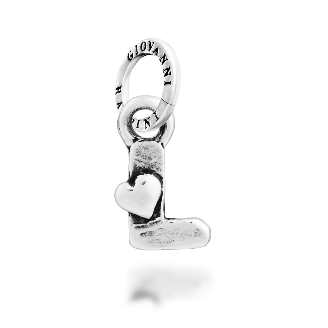 Giovanni Raspini Berlock "L" Little Heart - Silver Berlock - 12788
