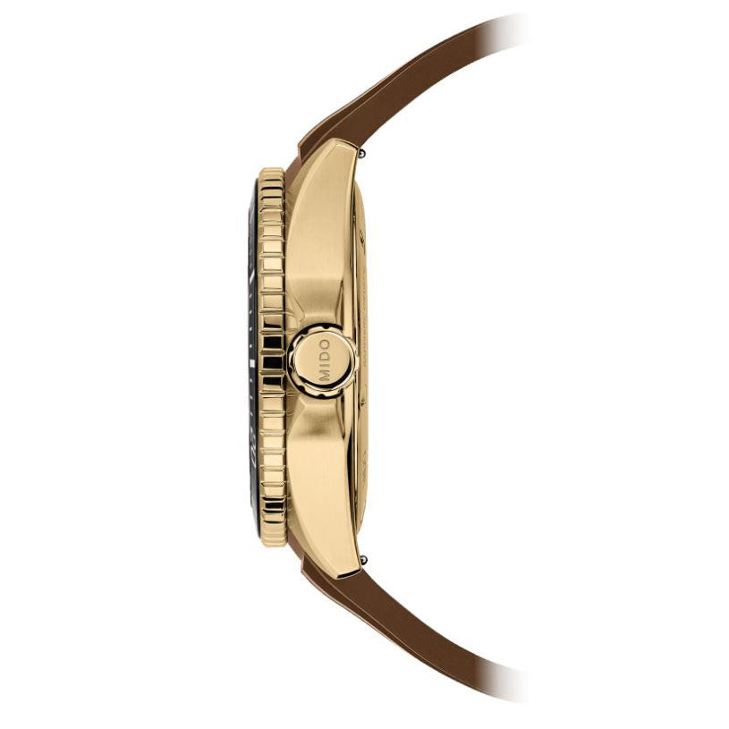 Relógio Mido Ocean Star GMT 44 mm preto automático aço PVD acabamento em ouro amarelo M026.629.37.291.00